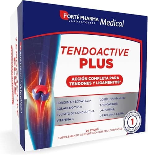 Acción completa para tendones y ligamentos. Tendoactive Plus, 20 Sticks. - Forte Pharma