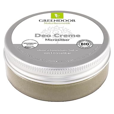 GREENDOOR Crema desodorante microplateada, 3 capas, vegana, extra fuerte, 50 ml, cero olor a sudor, desodorante sin aluminio/alcohol, por supuesto, sin experimentos con animales, dermatológicamente