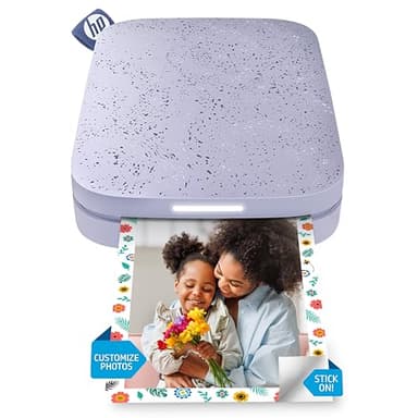 HP Sprocket 2x3" Impresora de fotos instantánea para smartphone - Portátil, inalámbrica en color - Fotos Zink adhesivas - Compatible con iOS y Android vía Bluetooth con app divertida - Púrpura