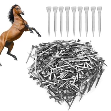 Nikou Clavo de herradura - 250PCS E6 Clavija de acero de alta resistencia a la tracción que asegura firmemente el accesorio de herramienta de caballo sin doblar