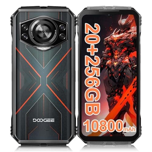 DOOGEE S Cyber Movil Todoterreno (2025) Teléfono Irrompible Android 14, 10800mAh, Móvil Resistente 20GB+256GB/ 6.58” FHD, 50MP+16MP Cámara Móvil Rugerizado 4G Dual SIM/Huella Dactilar/Face ID/NFC