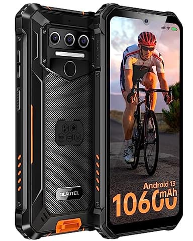 OUKITEL WP23 Móvil Resistente Agua y Golpes Android 13, Batería Grande de 10600mAh, Movil Irrompible 6,517" HD+ 7GB+64GB(1T SD), Teléfono Todoterreno 13MP+5MP, Móvil y Smartphone Libre 4G, NFC/OTG/GPS