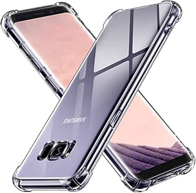 ivoler Funda para Samsung Galaxy S8+ / Samsung Galaxy S8 Plus, Carcasa Protectora Antigolpes Transparente con Cojín Esquina Parachoques, Suave TPU Silicona Caso Delgada Anti-Choques Case