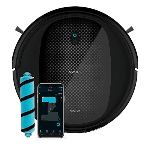 Cecotec Robot Aspirador y Friegasuelos Conga Perfect&Clean Connected Titanium. Tecnología Gyro, 2100 Pa, Autonomía 160 min, 3 Niveles Potencia y Fregado, Cepillo Jalisco, 10 Modos y App, 5797