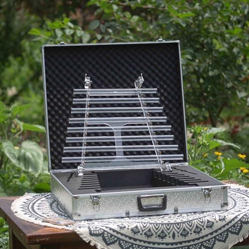 432 Hz/444Hz Cdefgabc Perfect Sound Therapy - Arpa de Cristal de Cuarzo - Instrumento Musical Perfecto con Estuche de Transporte de Alúmina Libre,444Hz