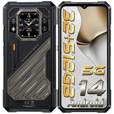 CUBOT Kingkong X(2024) 5G Movil Resistente - 32(16+16)GB+512GB Android 14 Movil Irrompible, 10200mAh/33W Teléfono Movil Todoterreno, 6.58'' FHD+1.85" Pantalla Trasera,100MP/5G Dual SIM/IP68/WIFI 6/NFC