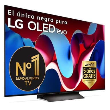 LG OLED55C44LA, 55", OLED 4K, Serie C4, 3840x2160, Smart TV, WebOS24, Procesador a9, Dolby Vision, Dolby Atmos, TV Gaming, 144 Hz, AMD FreeSync, Negro