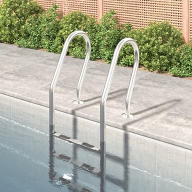 LAPOOH Escalera para Piscina Acero Inoxidable 304 54x38x158 cm, Escaleras para Piscinas, Peldaños Escalera Piscina, Elevador De Escalera 93455