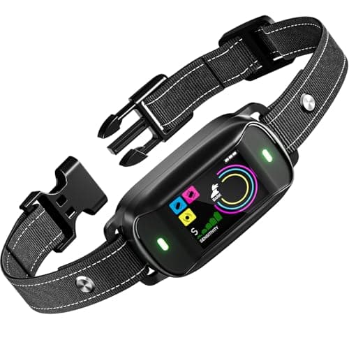 Collar Antiladridos para Perros, Collar de Adiestramiento Inteligente para Perros Pequeños, Medianos y Grandes, Recargable, Impermeable IP67 y 4 Modos Combinados de Sonido/Vibración/Vibración Fuerte