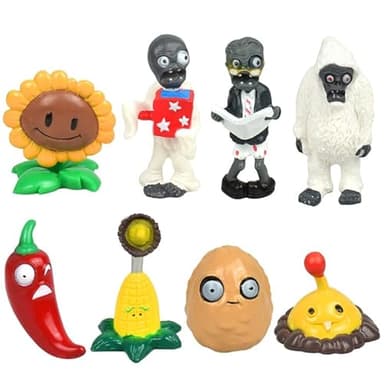 Juego De Figuras De Plantas De Zombies Plants Vs Zombies Figuras Decoración Para Tartas Plantas Contra Zombies Decoración De Tartas Para Cumpleaños Infantiles Mini Juego Decoración De Personajes