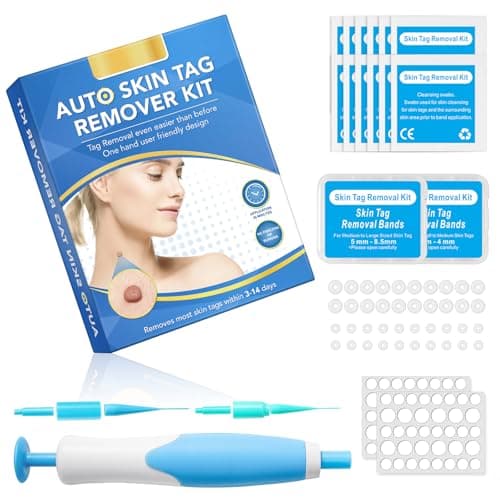 Scettar Kit de Eliminación de Etiquetas de Piel，Skin Tag Removal, sin Dolor, Dispositivo de Eliminación de Verrugas， Auto Skin Tag Remover，Kit rápido de Eliminación de Verrugas