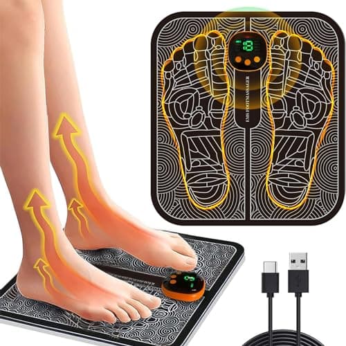 Masajeador de pies eléctrico,mejora circulación sanguinea, previene fascitis, maquina masajeador de piernas cansadas,alivia rigidez,dolor piernas hinchadas, 19 velocidades
