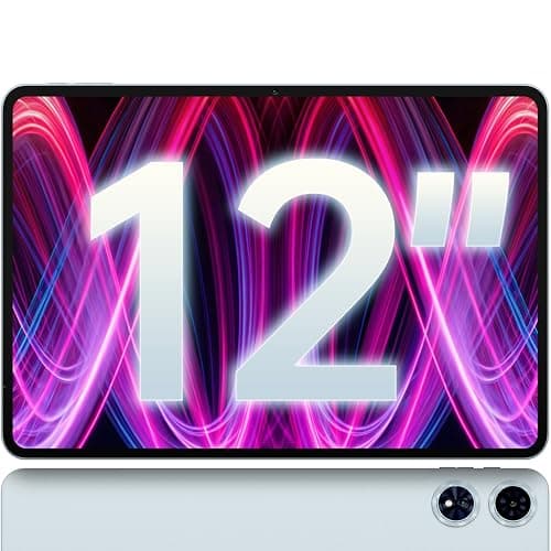 TECLAST Tablet 12 Pulgadas 90Hz T60Plus Android 14 Tableta 2K, Doble SIM 4G LTE, 2.0Ghz MTK G88 Octa-Core, 2000×1200 IPS/16GB RAM+128GB ROM(TF 4TB) 8000mAh/5G WiFi/BT5.2/13MP/Widevine L1/OTG/GPS-2025