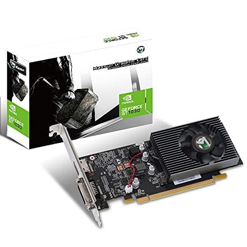 Tarjeta Grafica MAXSUN Nvidia GEFORECE GT 1030 2GB GDDR5 64-bit PCIe 3.0 4096 x 2160 4K Pixeles DirectX 12 ITX HDCP Ready bajo Perfil Tarjeta gráfica GPU