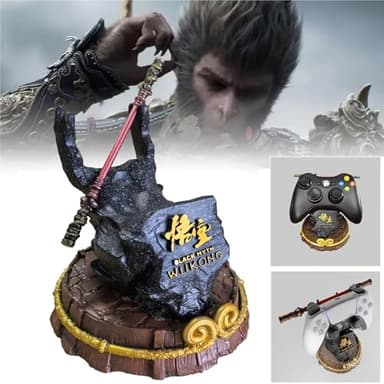 Black Myth: Wukong Soporte De Exhibición Para Control De Juegos Diseño Para Xbox ONE PS5 PS4 PC Steelseries Steam Y Más, Mango De Escritorio Para Control De Juegos Con Bastón Ruyi De Bronzecloud Desmo