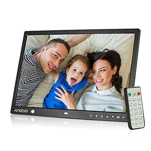 Andoer 15 Marco Foto Digital de Grande Pantalla LED álbum Desktop 1280 * 800 HD Música/vídeo/Ebook/Reloj/Calendario con Sensor de Detector Movimiento Teclas de Tocco Soporte Mando a Distancia