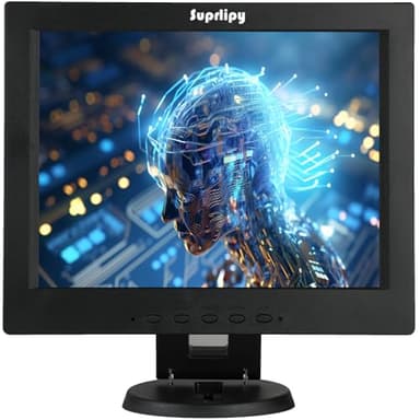 Monitor de seguridad TFT LCD de 12 pulgadas resolución de 800x600 4:3 pequeño monitor HDMI con control remoto, altavoces integrados, pequeño monitor portátil con entrada USB HDMI VGA AV BNC para CCTV
