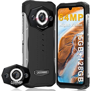 DOOGEE S99 [2023] Movil Todoterreno Android 12, 15GB+128GB, Helio G96, Cámara Triple 108MP+Visión Nocturna 64MP, 6000mAh Batería 33W, 6.3”FHD Telefono Movil Irrompible IP68IP69K, NFC-Huella Dactilar