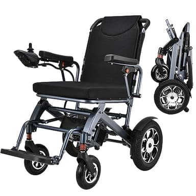 Tripaide Silla de ruedas eléctrica plegable de 24 km de distancia de conducción, silla de ruedas eléctrica, plegable, ligera, para personas mayores, pesan 120 kg, sillas de ruedas plegables plegables