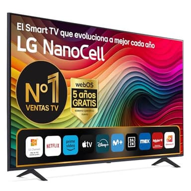 LG 65NANO81T6A 65", 4K NANOCELL, Smart TV, HDR10, WebOS24, Serie 81, Procesador Potente e Inteligente, Dolby Digital Plus, Gaming, Alexa/Google Assistant, Negro