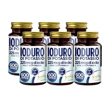Yoduro de Potasio - 3600 Tabletas - 225 mcg de Yodo por 1 Comprimido - Suministro de Larga Duración