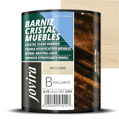 JOVIRA PINTURAS Barniz Cristal Muebles al Agua Brillante (750 Mililitros)