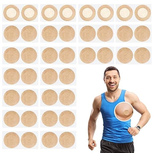 Protectores de pezón para hombre, 40 piezas cubre pezones invisible hombre cubre pezones running pezoneras hombre invisibles funda protectora para pezones masculinos para correr