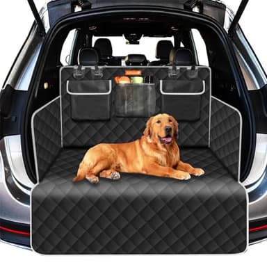 Alfheim Funda para Maletero de Coche para Perros, a Prueba de roturas e Impermeable, Antideslizante, Lavable, Protector de Maletero de Coche con Protector Lateral Universal para camión, SUV (Negro)