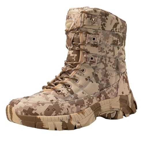 Botas militares de camuflaje para hombre, botas de combate militares impermeables del ejército británico, botas de senderismo al aire libre, botas de senderismo ligeras, botas de trabajo cómodas,