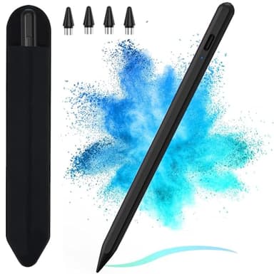 KARFUN Lápiz para Tablet Android, lápiz Capacitivo Compatible con Samsung, Huawei, Lenovo, Mi, Vivo, precisión Mejorada y reducción de la Palma (Negro)