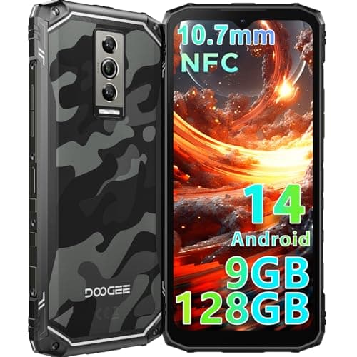 DOOGEE Blade 10 Móvil Resistente Android 14, 9GB RAM+128GB ROM (TF 2TB) 6,56"FHD+90Hz Movil Irrompible 4G, 5150mAh Batería, Octa Core, 16MP+8MP Cámara, Widevine L1 Smartphone IP68IP69K/GPS/Face ID/NFC