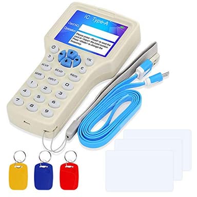 LUCINE Duplicadora RFID 125KHz / 13.56MHz Copiadora RFID Lector de tarjetas inteligentes con excelente funcionalidad ID de programador cifrado IC Hebilla compuesta