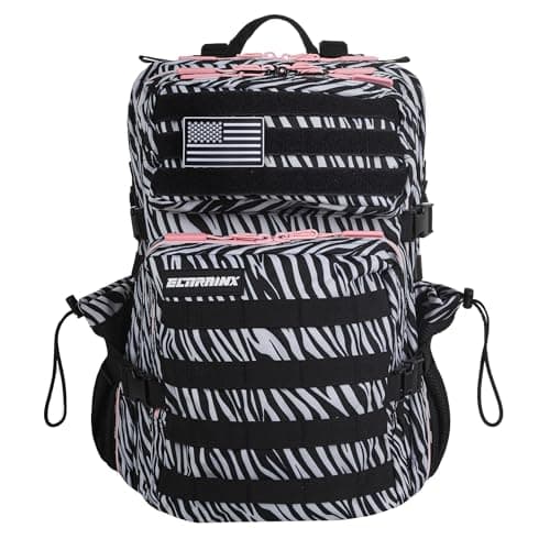 ELITRAINX Mochila 45L Táctica Militar USA Impermeable Deporte, Cabina Avión, CrossTraining, Aire Libre Deportes Gimnasio Portatil by ELITEX TRAINING (Zebra)