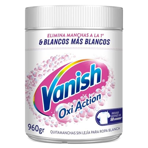 Vanish Oxi Action Quitamanchas y Blanqueador Polvo para Ropa Blanca - 900 gr