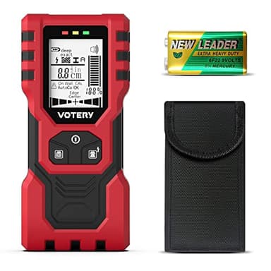 Detector de escáner de pared 5 en 1 con alarma acústica, profundidad máxima de detección de 120 mm, puede localizar cables de alimentación, vigas de madera y metales