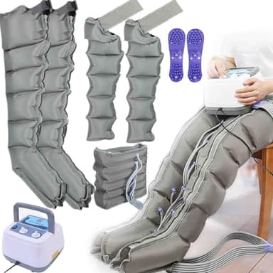 Miuxe Masajeador de pies y piernas De Compresión De Aire 6 Cavidades Presoterapia En Casa, Eléctrico Presoterapia Pies Piernas Y Abdomen, Relajación Promueve La Circulación Sanguínea