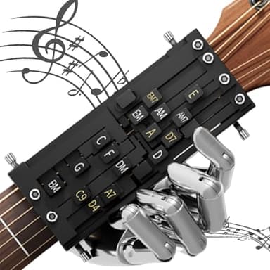 Jemey Guitarra acorde prensa, acorde de guitarra, herramienta de aprendizaje de acordes para principiantes, herramienta de ayuda para el aprendizaje de guitarra, ayudante de acorde, el mejor regalo