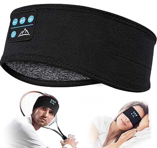 Auriculares para Dormir Regalos Originales para Hombre Mujer: Amigo Invisible Regalos Antifaz para Dormir Auriculares para Dormir con Ultrafinos HD Estéreo Altavoces, Orejeras Antiruido para Dormir