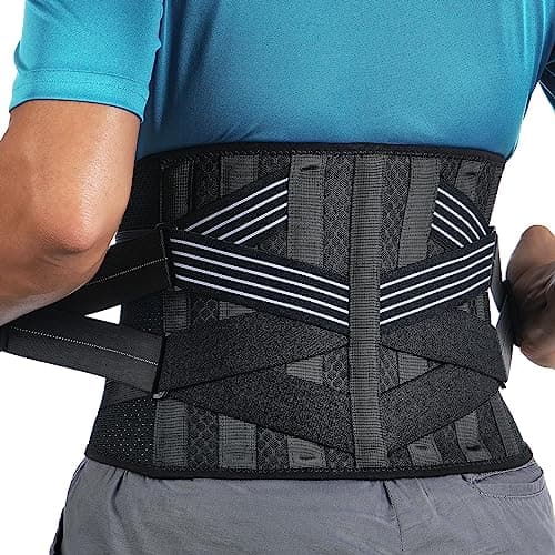 Fitomo Faja Lumbar para Hombre Mujer, Aliva Dolor Espalda de Ciática, Disco Herniado, Faja Lumbar para Protección de Lesión Trabajo Deporte
