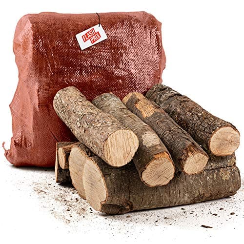 FlashPrix - 8kg de Leña de Encina Ecológica Cortada en Troncos Medianos para Uso en Barbacoa, Chimenea, Caldera y Estufa (8Kg Leña de Encina)