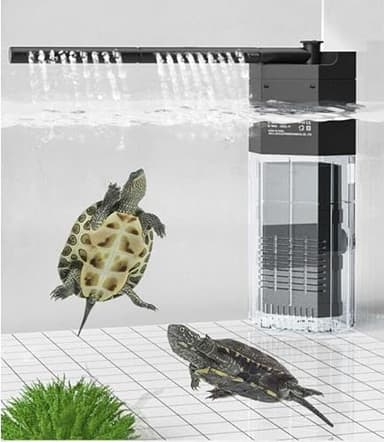 LONDAFISH Filtro de Acuario,Filtro de 3 etapas para Acuario Incorporado multifunción silencioso con Bomba de Agua