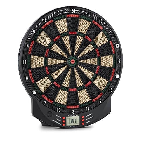 Oneconcept Dartomat - Tablero de Dardos electronico con Indicador LED, Diana Electrónica, Tablero de Dardos, 26 Juegos Disponibles, hasta 8 Jugadores, Accesorios Montaje Incluido, Negro