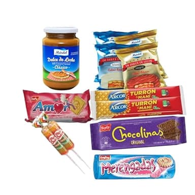 Qumir - Pack de Dulces Argentinos - Alfajores - Dulce de Leche - Chocolinas - Merengadas - Amor - Pico Dulce - Turron Arcor