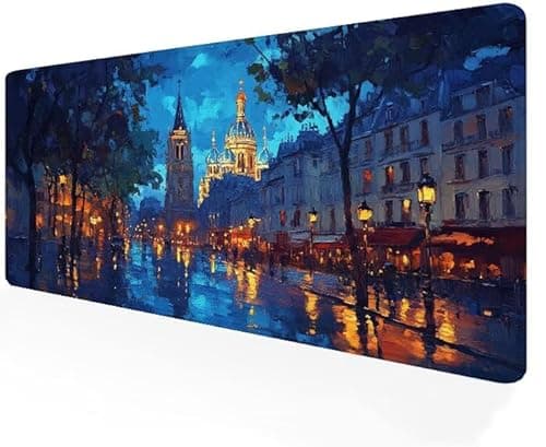 Alfombrilla Ratón arquitectura Grande 1200x600x3mm Alfombrilla Escritorio con Bordes Cosidos, XXL paisaje Mousepad Mejora precisión y Velocidad, Impermeable para Ratón con Cable o Inalámbrico G1-268