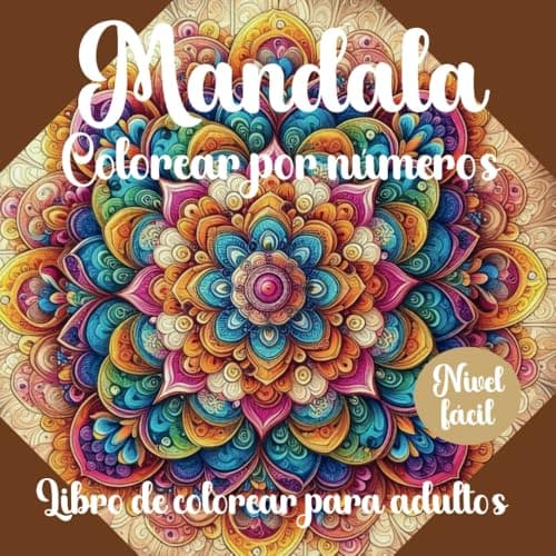 Mandala. Colorear por números: Libro de colorear para adultos