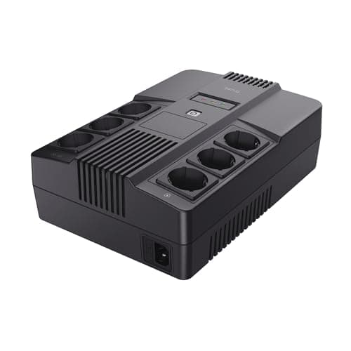 Trust Maxxon SAI PC 800 VA Sistema de Alimentación Ininterrumpida, 6 Tomas de Corriente Schuko, UPS con Batería Incorporada, Función AVR, Protección contra Sobrecarga, para Ordenador, Smart TV