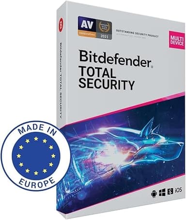 Bitdefender Total Security 2025 | 10 dispositivos | 2 años | PC/MAC/Móvil | Código de activación enviado por correo postal
