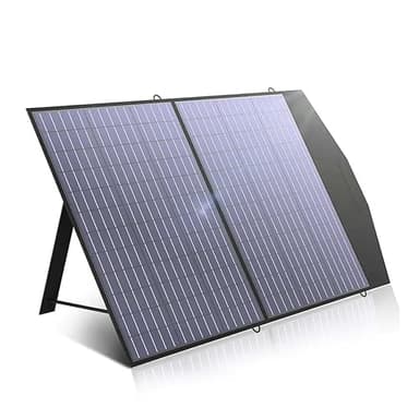 ALLPOWERS SP027 Panel solar plegable 100W IP66 impermeable, Kit de panel solar con salida de 18 V, módulo de eficiencia del 22%, estación cargadora solar portátil para camping, caravana, jardín