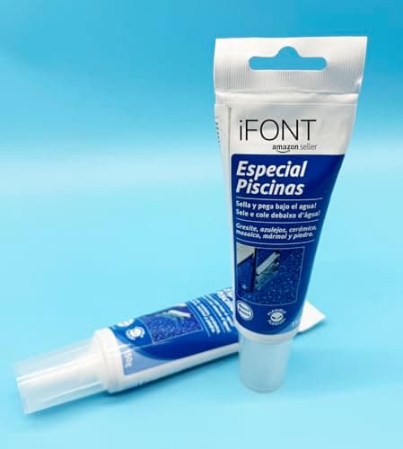 2 Unidades Adhesivo Especial Piscinas (2 x 150gr) | Especial para Union de Gresite Caido | Seca en Humedo | Material Elastico