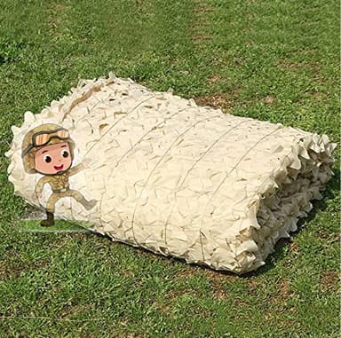 Beige Red De Camuflaje Sombra, Caza Militar Decorar Malla De Camuflaje, Toldo Camuflaje Exterior, para Bares, Jardín, Camping, Ocio, Cazar, Disparar, Decorar(Size:6mX10m)